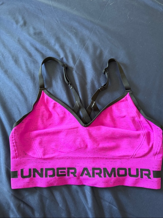 Under Armour Other - Under Armour Black and Magenta/ Hot Pink Sports Vanish Seamless Sports Bra